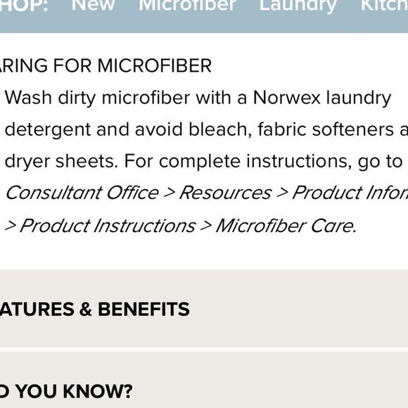 Norwex Bamboo Multipurpose Cloth Graphite/Green NWT - Picture 10 of 14